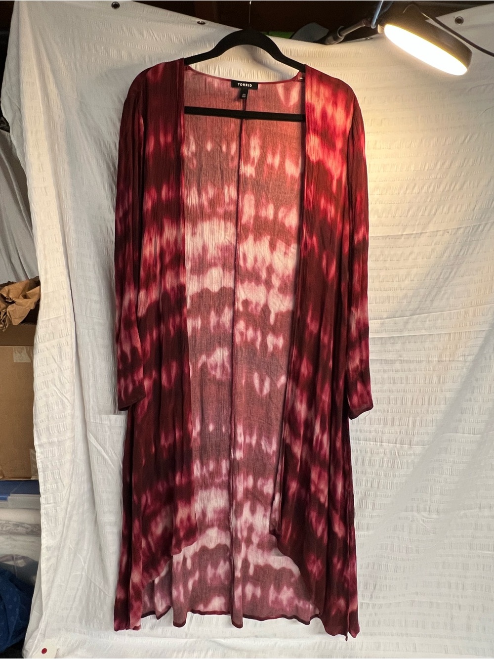 torrid Wine and Blush Tie-Dye Duster Kimono